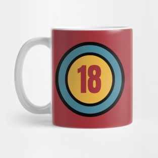 The Number 18 - eighteen - eighteenth Mug